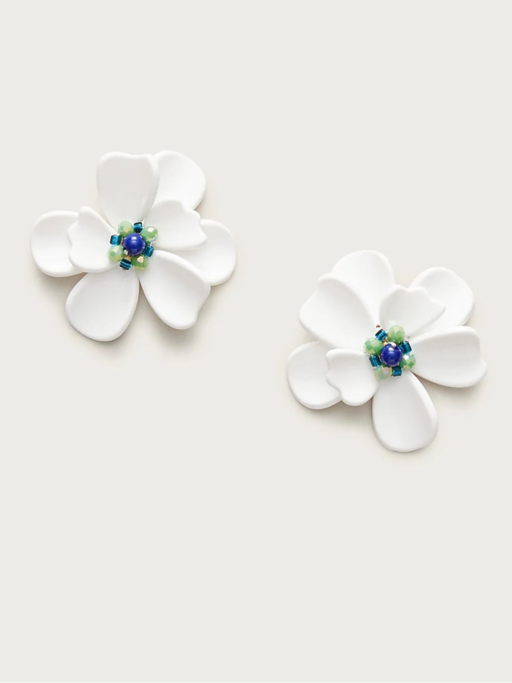 J crew Beaded flower stud earrings